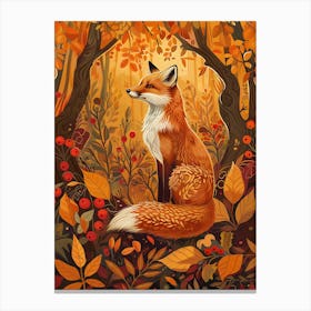 Solitary Fox In The Autumn 3 Canvas Print