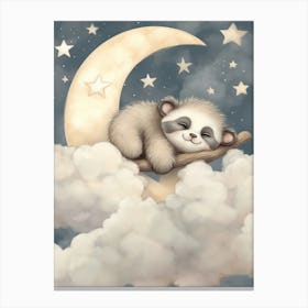 Sleeping Baby Raccoon 2 Canvas Print