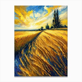 Slavonian Golden Wheat Fields Canvas Print