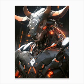 Robot Bull Canvas Print