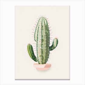 Easter Cactus Marker Art 1 Canvas Print