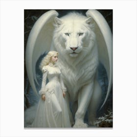 White Lion Canvas Print