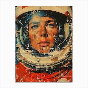 Beautiful Retro Astronaut 13 Canvas Print