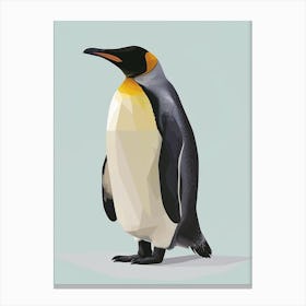 Emperor Penguin Livingston Island Minimalist Illustration 3 Canvas Print