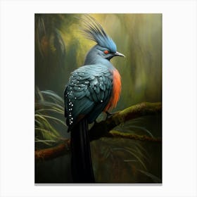 Tropical Symphony: Victoria Crowned Pigeon Decor Canvas Print