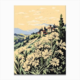 Tuscany, Flower Collage 1 Canvas Print