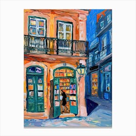 Porto Book Nook Bookshop 1 Canvas Print
