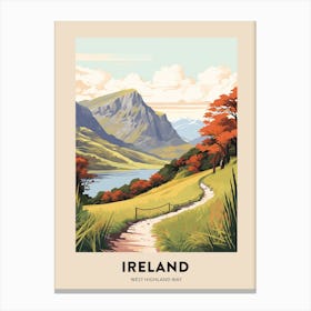 West Highland Way Ireland 3 Vintage Hiking Travel Poster Canvas Print