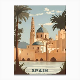 Cordoba Spain Retro Travel Canvas Print