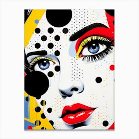 Face Polka Dots 1 Canvas Print