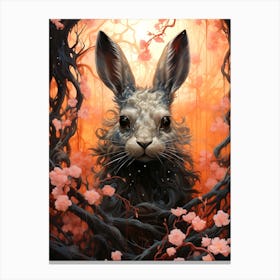 Hare In The Forest Canvas Print