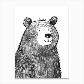 B&W Bear Canvas Print