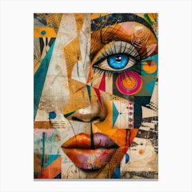 Abstract Of A Woman'S Face 29 Canvas Print