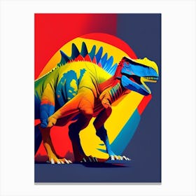 Kentrosaurus Primary Colours Dinosaur Canvas Print