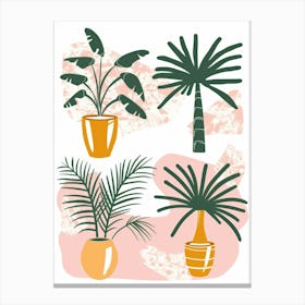 Set Of Potted Plants Canvas Print