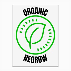 Organic Negro Canvas Print