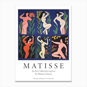 Women Dancing, Shape Study, The Matisse Inspired Art Collection Poster 0 Canvas Print