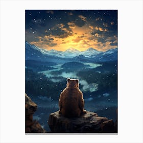 Bear In The Mountains 2 Canvas Print