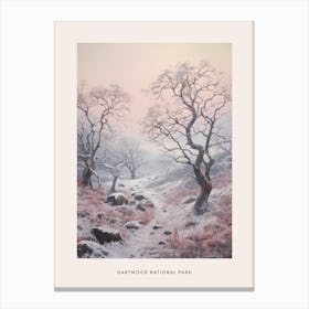 Dreamy Winter National Park Poster  Dartmoor National Park England 2 Canvas Print