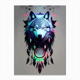 Dreamcatcher Wolf 5 Canvas Print