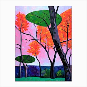 Redbud Tree Cubist Canvas Print