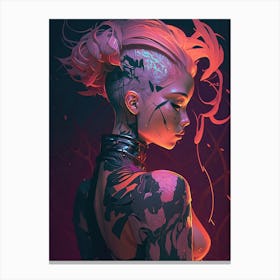 Cyberpunk Girl Canvas Print