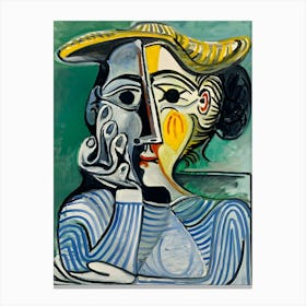 Pablo Picasso Woman With A Hat Canvas Print