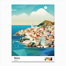 Ibiza, Spain, Geometric Illustration 3 Poster Canvas Print