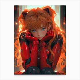 Anime Asuka Langley Canvas Print