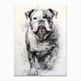 Digital Painting of Bulldog's Grace Canvas Print