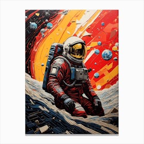 Astronaut In Space 4 Canvas Print