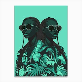 Two African Women In Sunglasses 2 Canvas Print