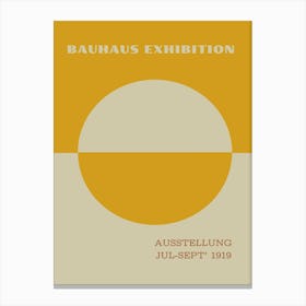 Bauhaus Yellow Exhibition 1 Canvas Print