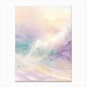 Splash In Sea Water Waterscape Gouache 2 Canvas Print