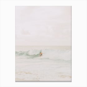 Surfer Catching A Wave Canvas Print