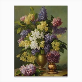 Lilac Painting 3 Flower Canvas Print