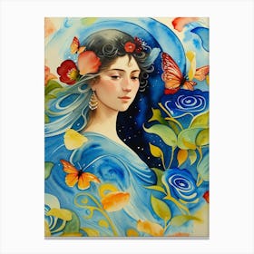 Blue Rose Canvas Print