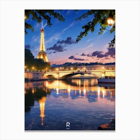 Paris At Dusk Canvas Print