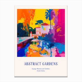 Colourful Gardens Vizcaya Museum And Gardens Usa 1 Blue Poster Canvas Print
