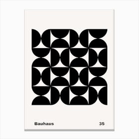 Geometric Bauhaus Poster B&W 35 2 Canvas Print