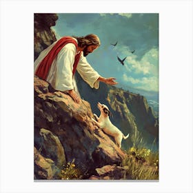 Jesus With Dog Toile