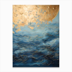 Moon Over The Ocean Canvas Print