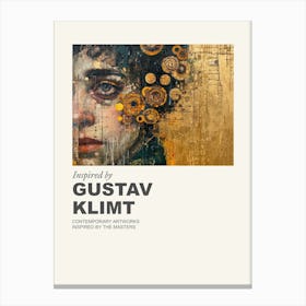 Museum Poster Inspired By Gustav Klimt 2 Canvas Print