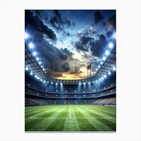 Soccer Stadium At Night 8 Canvas Print