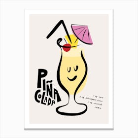 Pina Colada Cocktail Canvas Print