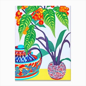 Devil’S Ivy Eclectic Boho Plant Canvas Print