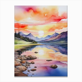 Sunset In Scotland Canvas Print