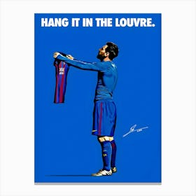 Lionel Messi Captain Barcelona Canvas Print