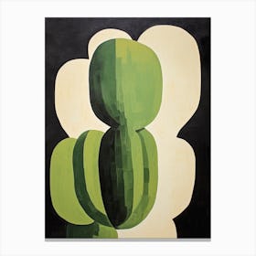 Modern Abstract Cactus Painting Turks Head Cactus 2 Canvas Print