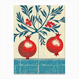 Pomegranate Illustration 3 Canvas Print